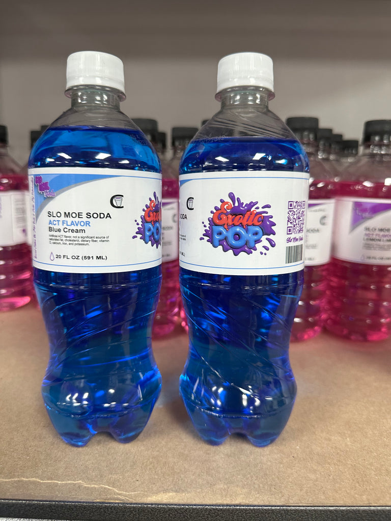Slo Moe X Exotic Pop Act Flavor Blue Cream Soda – Exotic Pop